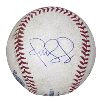 Omar Vizquel Signed 2016 Chicago White Sox vs Toronto Blue Jays Game Used OML Manfred Baseball (MLB Authenticated & Beckett)